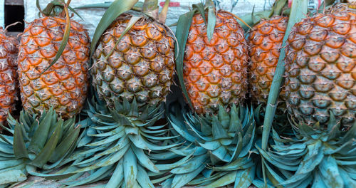 Close-up of fruits for sale at market stall