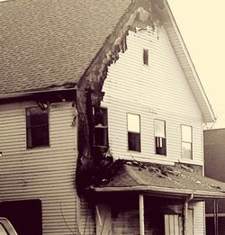 Exterior of old building against sky