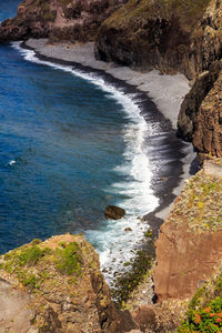 High angle view of beach