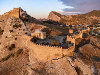 Ancient genoese fortress on the black sea coast