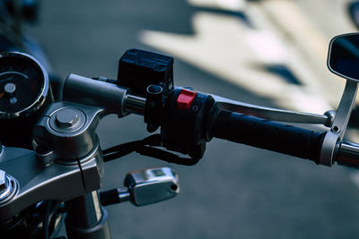 High angle view of bicycle