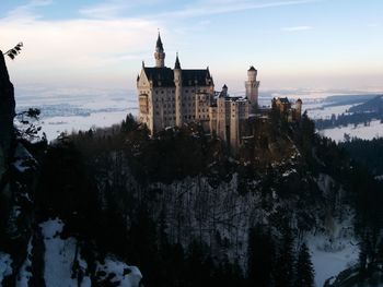 Panoramic view of city during winter