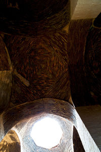 Low angle view of ceiling of historic building