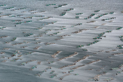 High-angle view of a bay. 