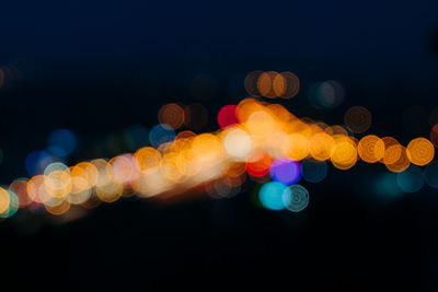 Defocused lights at night