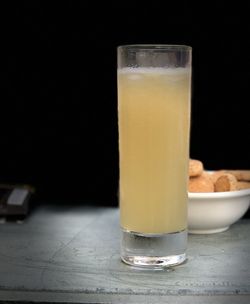 Close-up of beer in glass on table