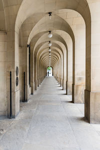 Empty corridor of building
