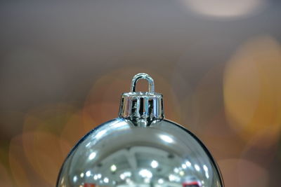 Close-up of bottle against blurred background