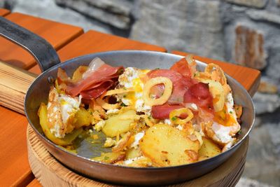 Close-up of food in bowl on table