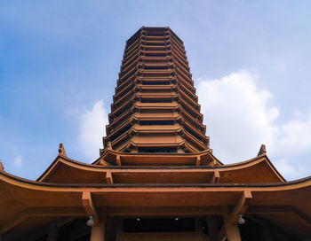 Low angle view of building against sky