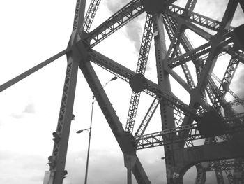 Low angle view of bridge against sky