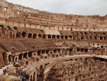 Exterior of coliseum against sky