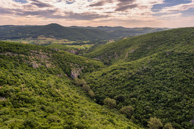 High angle view of landscape against sky