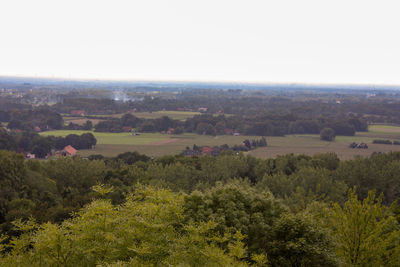 Scenic view of landscape against clear sky