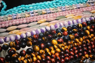 Full frame shot of multi colored beads