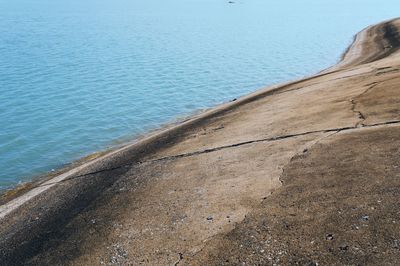 High angle view of beach