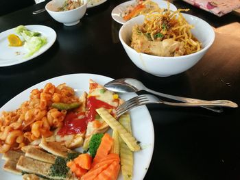 Close-up of food served in plate