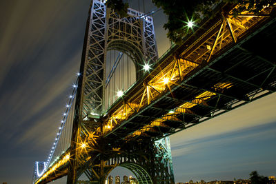 Long exposure view of iconic george washington bridge