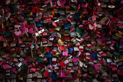 Full frame shot of padlocks