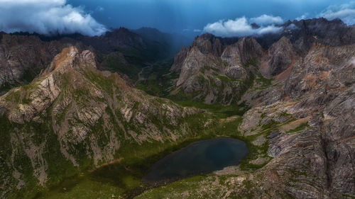 Panoramic view of rocky mountains