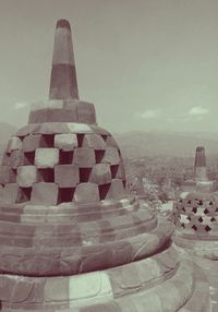 Built structures against the sky