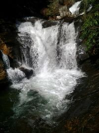 Scenic view of waterfall