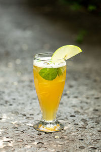 Close-up of drink on table