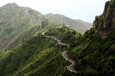 High angle view of landscape against sky