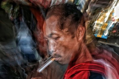 Close-up of young woman