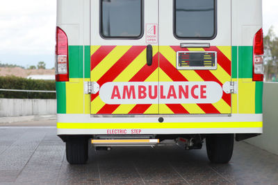 Ambulance parked on street