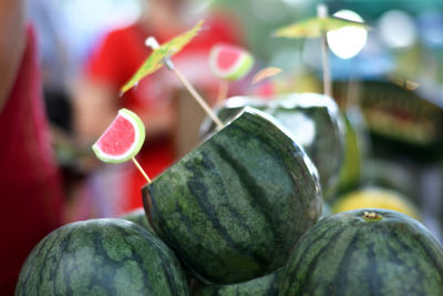 Watermelon smoothie in the watermelon