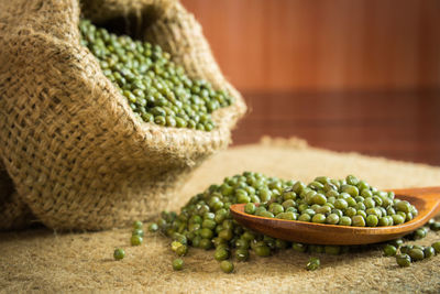 Close-up of mung beans