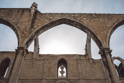 Low angle view of historical building against sky