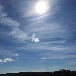 Low angle view of vapor trail in sky