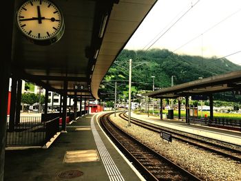 Railroad station platform