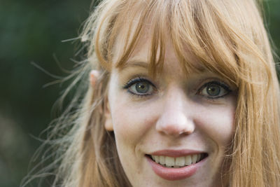 Close-up portrait of a young woman