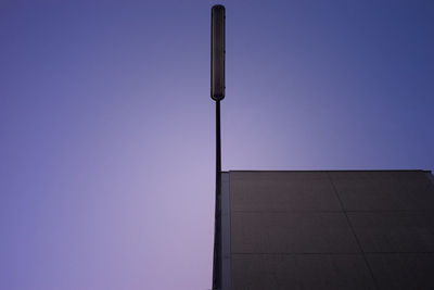 Low angle view of built structure against blue sky