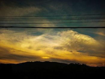 Low angle view of sky during sunset