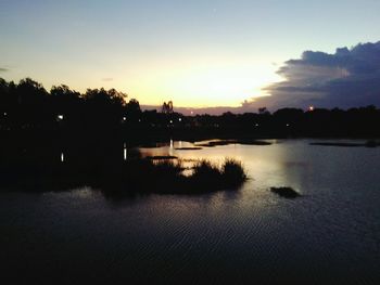 Silhouette of trees at sunset