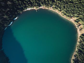 High angle view of river