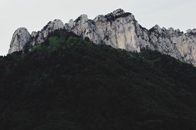 Low angle view of mountain against sky