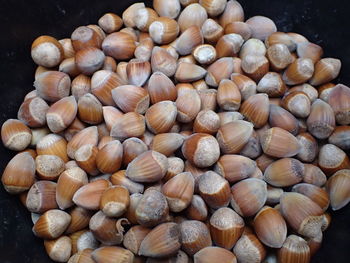 High angle view of chestnuts