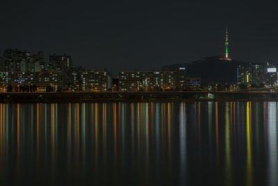 City skyline at night