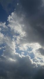 Low angle view of cloudy sky