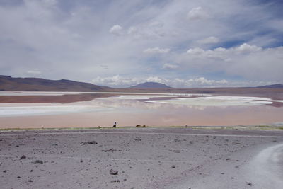 Scenic view of desert against sky