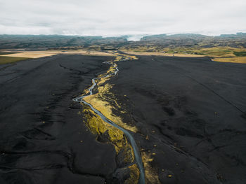 High angle view of landscape against sky