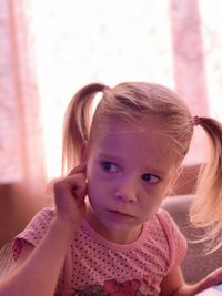 Close-up portrait of a girl