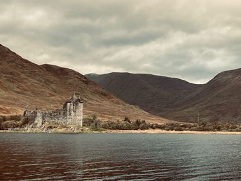 Ruins against mountains