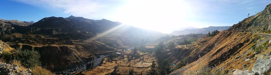 Panoramic view of landscape against sky