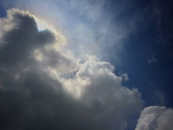 Low angle view of cloudy sky